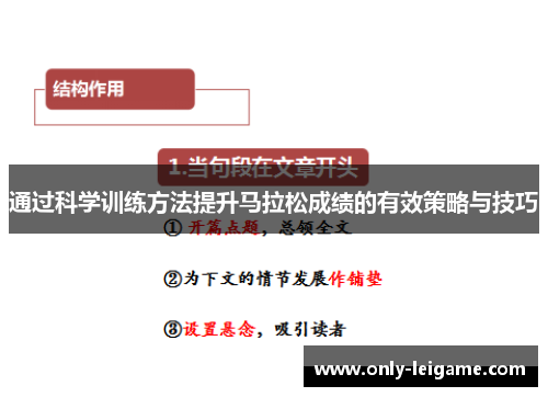 通过科学训练方法提升马拉松成绩的有效策略与技巧 通过科学训练方法提升马拉松成绩的有效策略与技巧